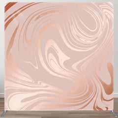 Aperturee - Aperturee Rose Gold Swirl Pattern Backdrop Cover For Decoration
