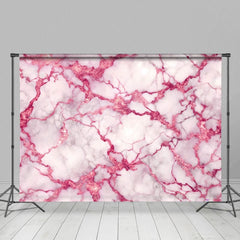 Aperturee - Aperturee Rose Red Cracked Grey Marble Photography Backdrop