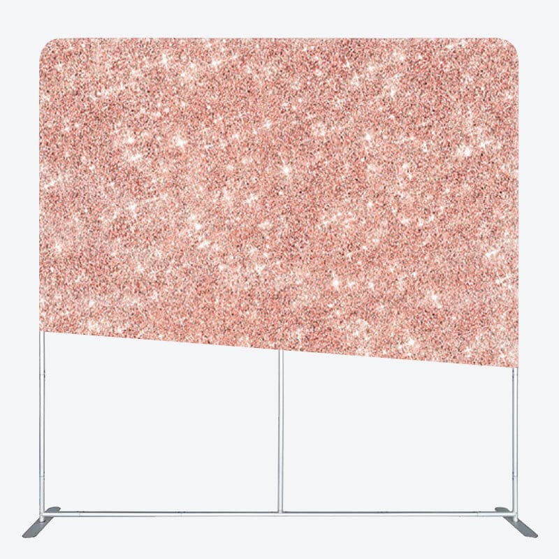 Aperturee - Aperturee Rose Sparkling Fabric Backdrop Cover For Party Decor