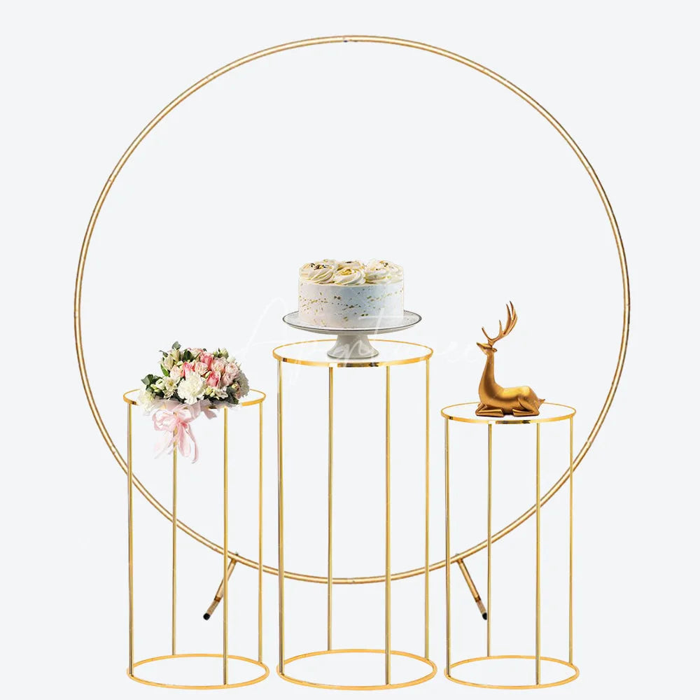 Aperturee - Aperturee Round Backdrop Feliz Natal Red Pine Needles Cover Christmas Ball Ornaments Circle Background Winter Holiday Decor