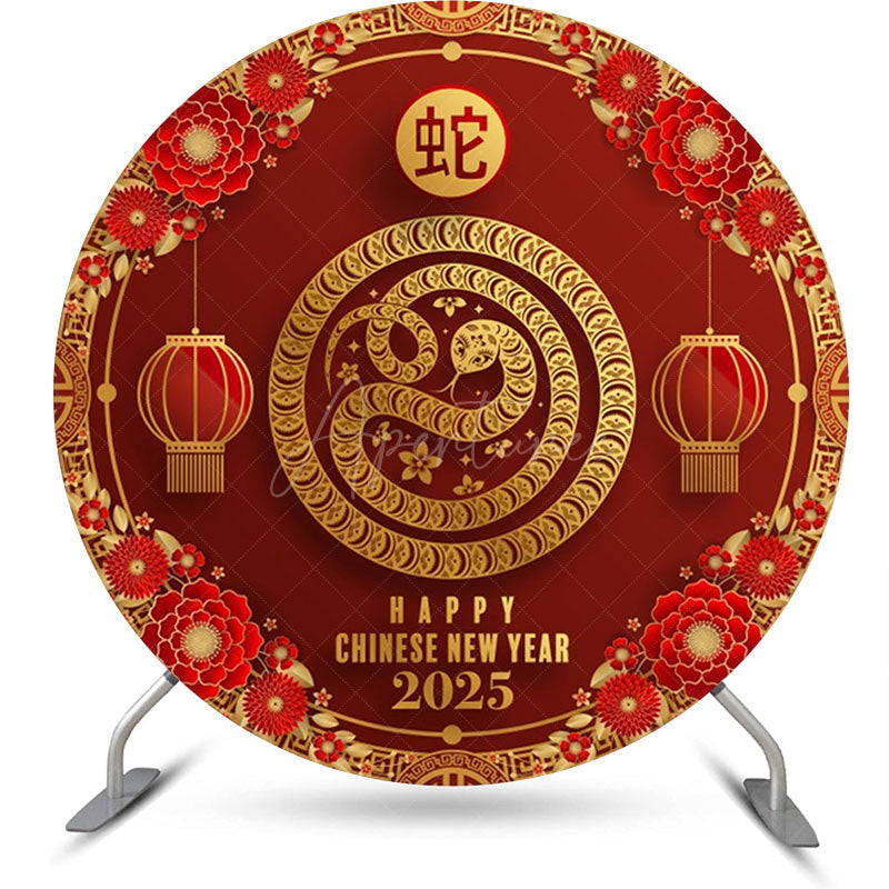 Aperturee - Aperturee Round Chinese Year Of The Snake New Year Backdrop