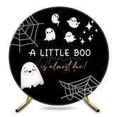 Aperturee - Aperturee Round Little Boos Halloween Baby Shower Backdrop