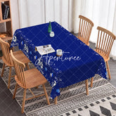 Aperturee - Aperturee Royal Blue 30th Happy Birthday Rectangle Tablecloth