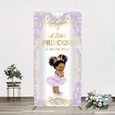Aperturee - Aperturee Royal Glitter Little Princess Baby Shower Rectangle Backdrop