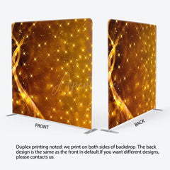 Aperturee - Aperturee Royal Golden Glitter Stars Backdrop For Party Decor