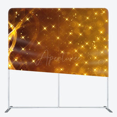 Aperturee - Aperturee Royal Golden Glitter Stars Backdrop For Party Decor