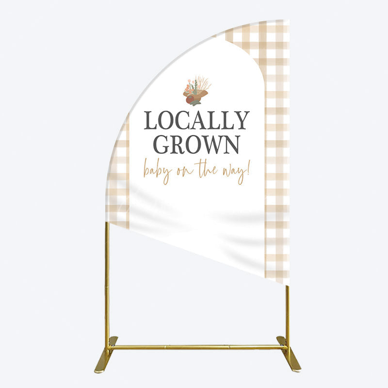 Aperturee - Aperturee Rural Locally Grown Baby On The Way Half Moon Arch Backdrop