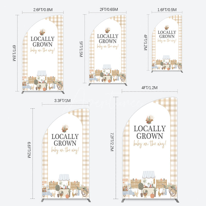 Aperturee - Aperturee Rural Locally Grown Baby On The Way Half Moon Arch Backdrop