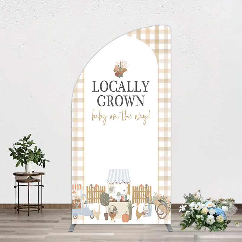 Aperturee - Aperturee Rural Locally Grown Baby On The Way Half Moon Arch Backdrop