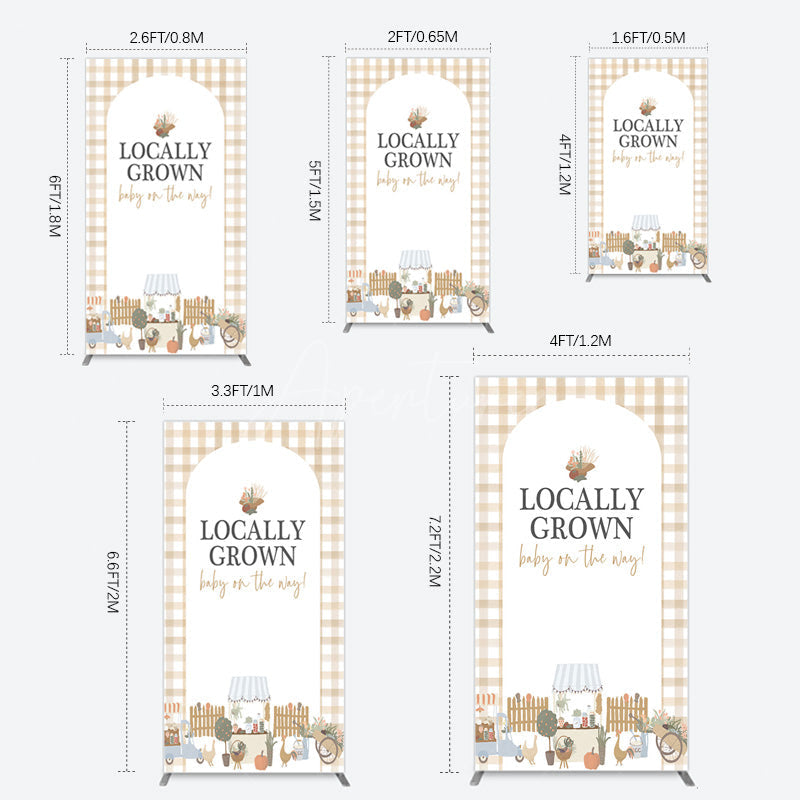 Aperturee - Aperturee Rural Locally Grown Baby On The Way Rectangle Backdrop