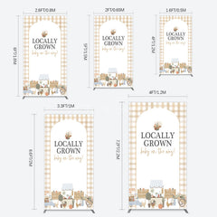 Aperturee - Aperturee Rural Locally Grown Baby On The Way Rectangle Backdrop