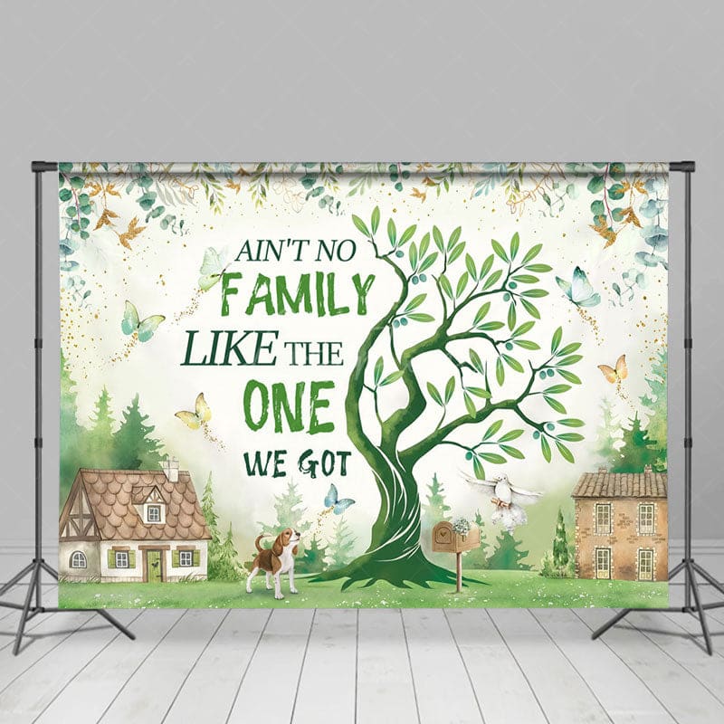 Aperturee - Aperturee Rural Scenery Greeny House Family Reunion Backdrop