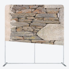 Aperturee - Aperturee Rural Stones Wall Photography Square Tension Backdrop