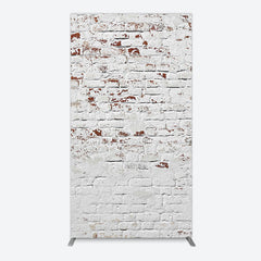 Aperturee - Aperturee Rural White Reddish Retro Brick Wall Rectangle Backdrop