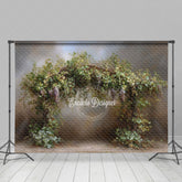 Aperturee - Aperturee Rustic Grapevine Arch Photography Backdrop Italian Vineyard and Tuscan Theme Winery Wedding Photo Background
