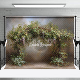 Aperturee - Aperturee Rustic Grapevine Arch Photography Backdrop Italian Vineyard and Tuscan Theme Winery Wedding Photo Background