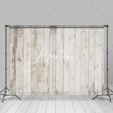 Aperturee - Aperturee Rustic Gray And White Wooden Wall Texture Backdrop