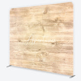 Aperturee - Aperturee Rustic Light Brown Wood Plank Square Double-Sided Backdrop Vintage Wooden Texture for Portrait Photography