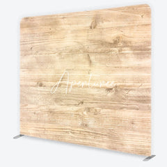 Aperturee - Aperturee Rustic Light Brown Wood Plank Square Double-Sided Backdrop Vintage Wooden Texture for Portrait Photography