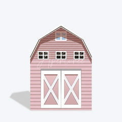 Aperturee - Aperturee Rustic Pink Farm House Barn Door Arch Party Backdrop