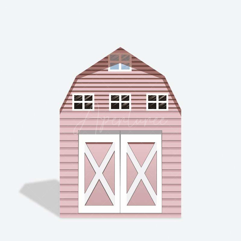 Aperturee Aperturee Rustic Pink Farm House Barn Door Arch Party Backdrop