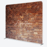 Aperturee - Aperturee Rustic Red Brown Weathered Brick Wall Square Double-Sided Backdrop Industrial Photography Background