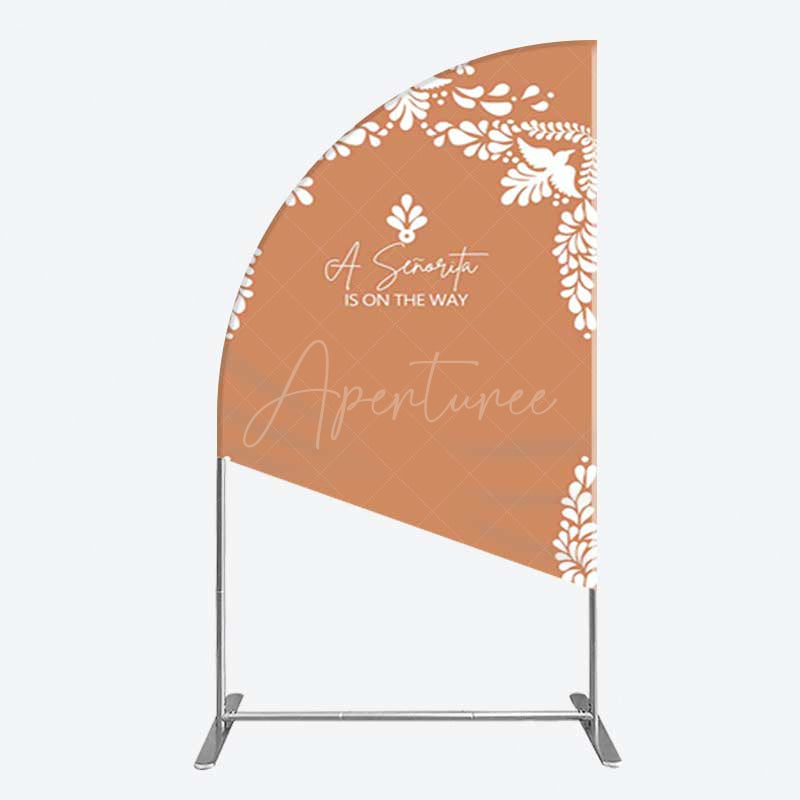 Aperturee Aperturee Rustic Senorita Mexican Baby Shower Half Moon Arch Backdrop