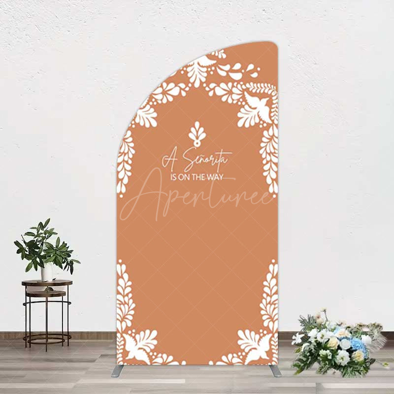 Aperturee Aperturee Rustic Senorita Mexican Baby Shower Half Moon Arch Backdrop