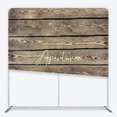Aperturee - Aperturee Rustic Weathered Wood Planks Texture Square Double-Sided Backdrop Natural Brown Photography Background