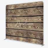 Aperturee - Aperturee Rustic Weathered Wood Planks Texture Square Double-Sided Backdrop Natural Brown Photography Background