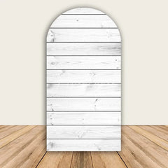 Aperturee - Aperturee Rustic Wood Arch Backdrop Farmhouse Wooden Wall Photo Prop Country Wedding Bridal Shower Decor