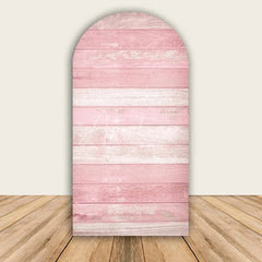 Aperturee - Aperturee Rustic Wood Arch Backdrop Farmhouse Wooden Wall Photo Prop Country Wedding Bridal Shower Decor