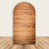 Aperturee - Aperturee Rustic Wood Arch Backdrop Farmhouse Wooden Wall Photo Prop Country Wedding Bridal Shower Decor