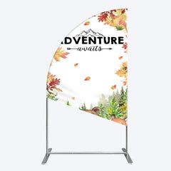 Aperturee - Aperturee Safari Adventure Awaits Baby Shower Half Moon Arch Backdrop
