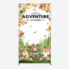 Aperturee - Aperturee Safari Adventure Awaits Baby Shower Rectangle Backdrop