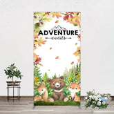 Aperturee - Aperturee Safari Adventure Awaits Baby Shower Rectangle Backdrop