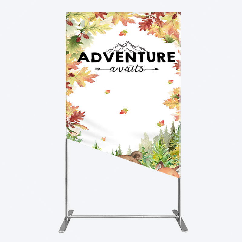 Aperturee - Aperturee Safari Adventure Awaits Baby Shower Rectangle Backdrop