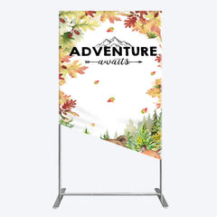 Aperturee - Aperturee Safari Adventure Awaits Baby Shower Rectangle Backdrop