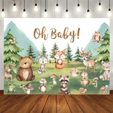 Aperturee - Aperturee Safari Animals Forest Oh Baby Gender Reveal Backdrop