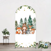 Aperturee - Aperturee Safari Jungle Mountain Baby Shower Arch Backdrop