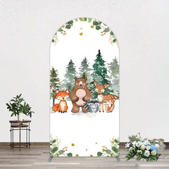 Aperturee - Aperturee Safari Jungle Mountain Baby Shower Arch Backdrop