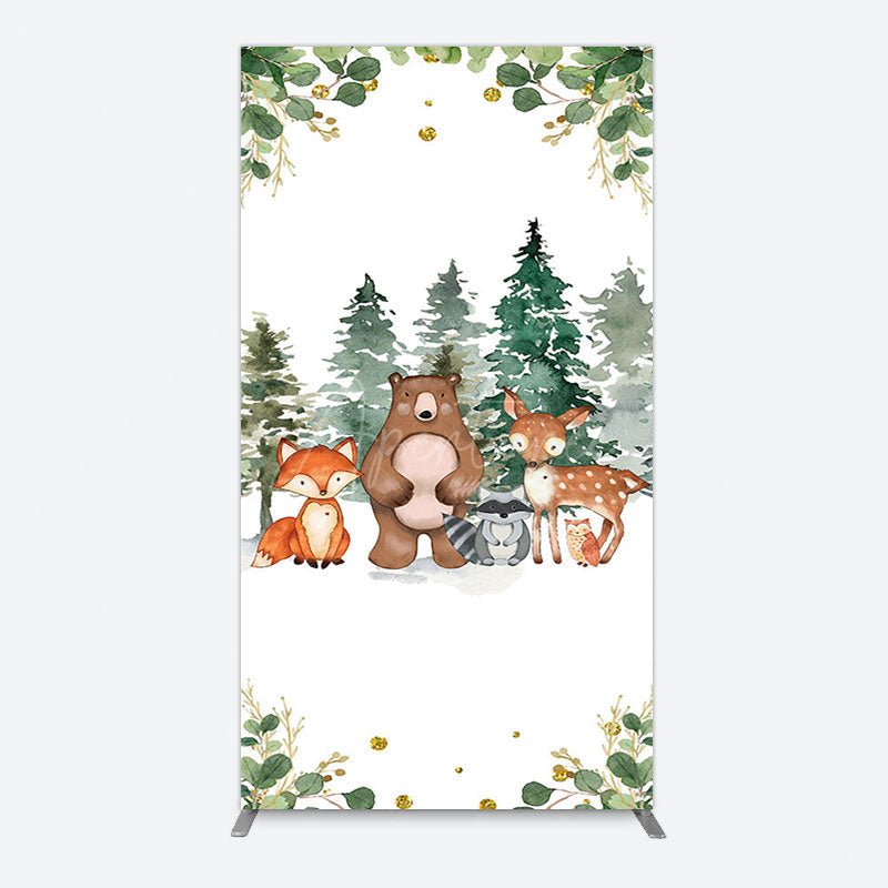 Aperturee - Aperturee Safari Jungle Mountain Baby Shower Rectangle Backdrop