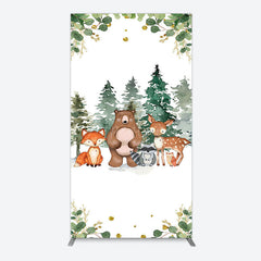 Aperturee - Aperturee Safari Jungle Mountain Baby Shower Rectangle Backdrop