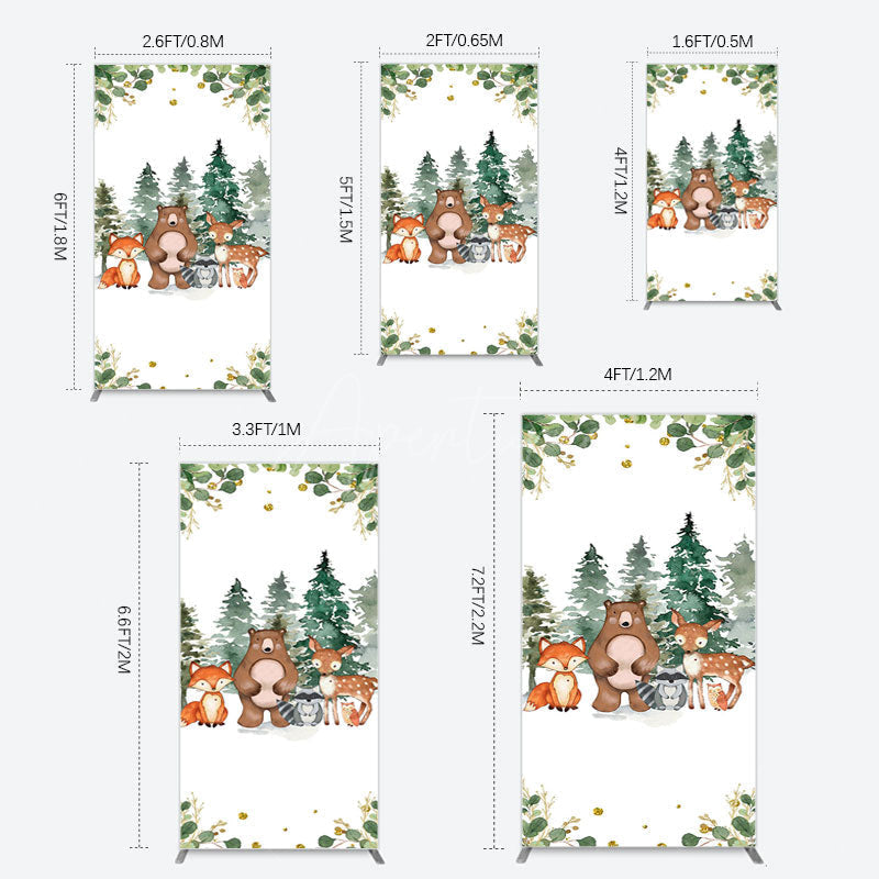 Aperturee - Aperturee Safari Jungle Mountain Baby Shower Rectangle Backdrop