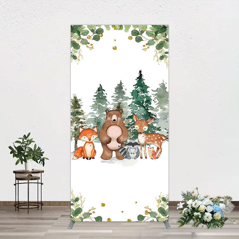 Aperturee - Aperturee Safari Jungle Mountain Baby Shower Rectangle Backdrop
