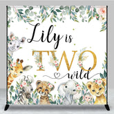 Aperturee Aperturee Safari Jungle Plant Custom Name Two Wild Backdrop