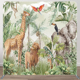 Aperturee - Aperturee Safari Wild Animals Jungle Square Tension Backdrop