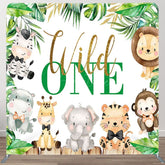 Aperturee - Aperturee Safari Wild One Fabric Backdrop Cover for Birthday