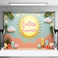 Aperturee - Aperturee Sandy Beach Endless Summer Cake Smash Photo Backdrop