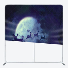 Aperturee - Aperturee Santa Dark Cloud Moon Christmas Pillow Cover Backdrop